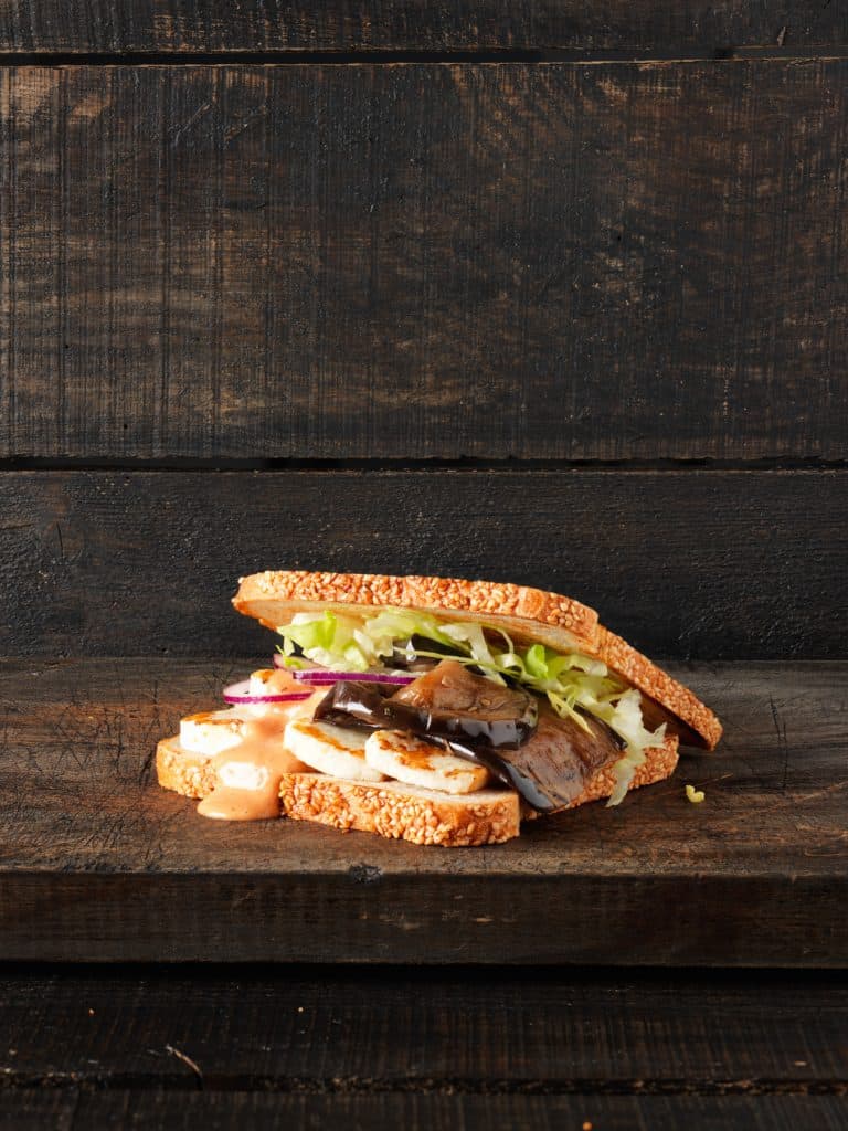 Pastrami vegetarisch mit gegrillter Aubergine